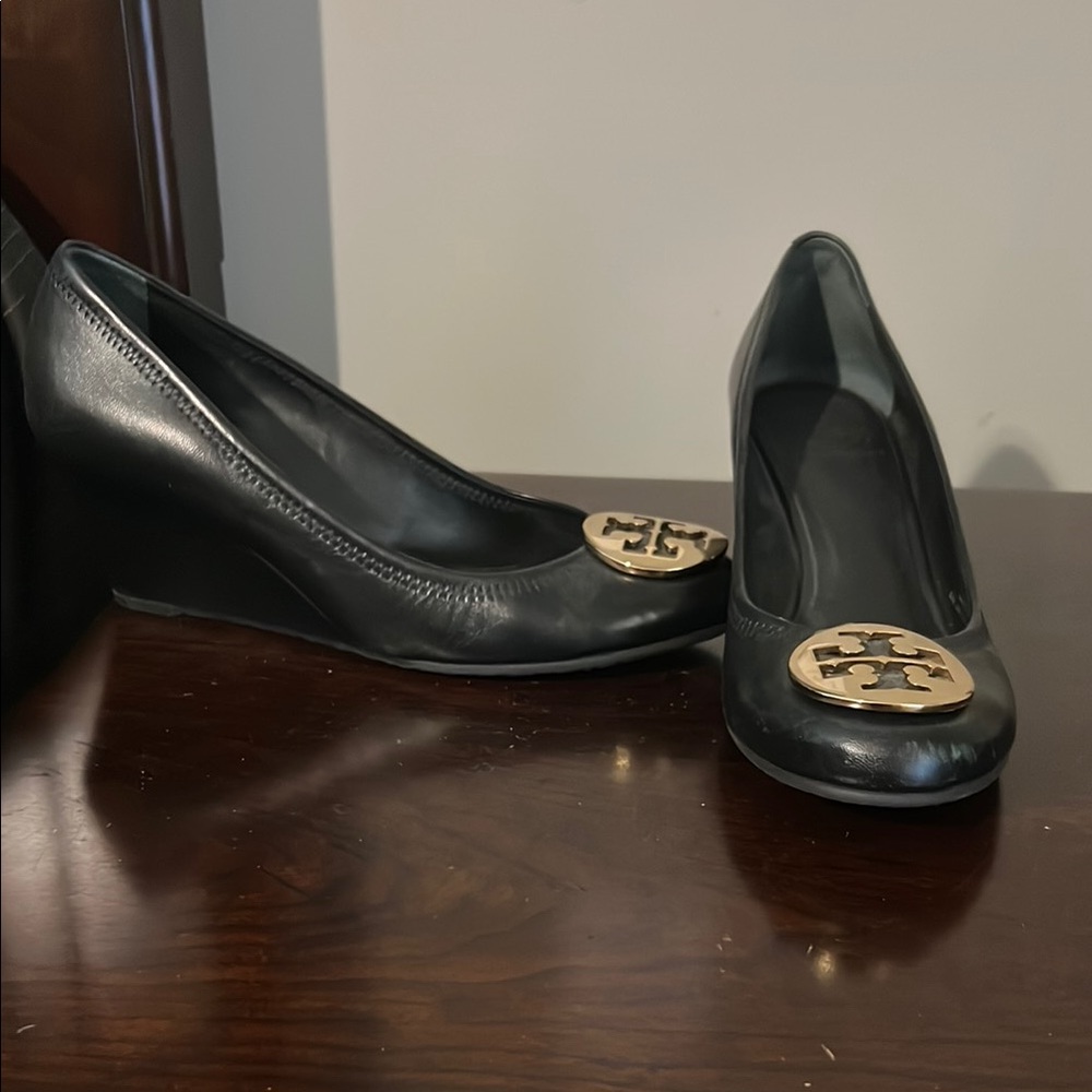 Tory Burch Black Wedges